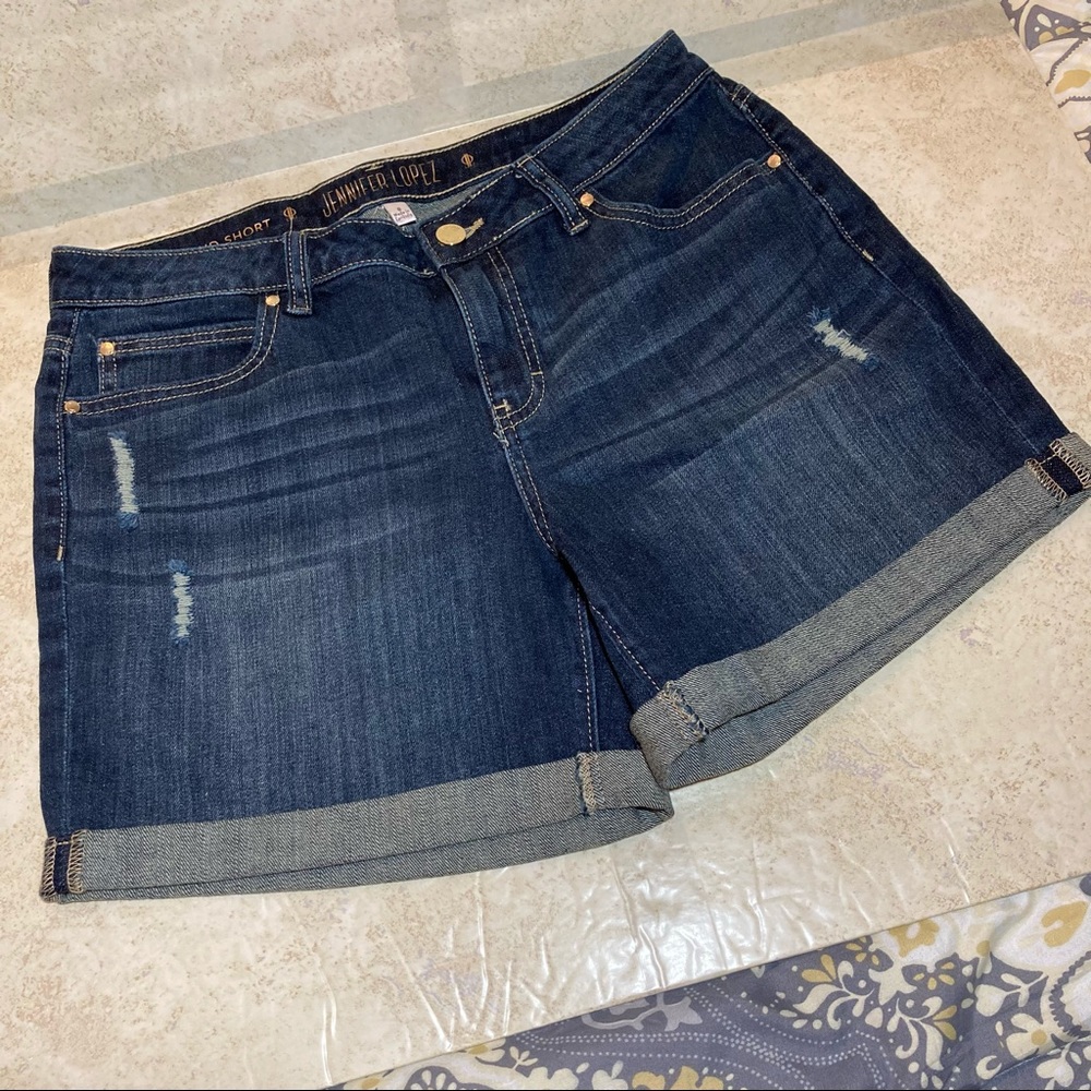 Jennifer Lopez Boyfriend Short Size 8 Women Cuffed